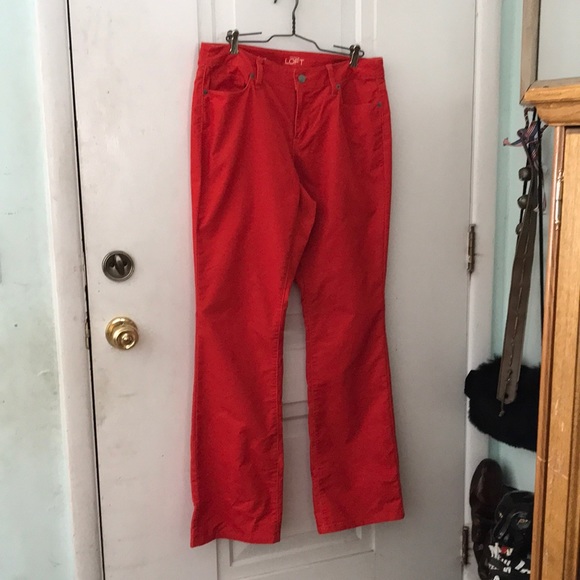 Loft red corduroy 5 pocket jeans - Picture 3 of 5